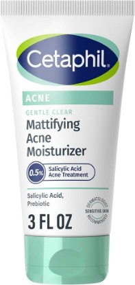 Picture of Cetaphil Gentle Clear Mattifying Acne Face Moisturizer, Salicylic Acid, 3oz | Salicylic Acid Moisturizer, Non-Comedogenic, Hydrates Sensitive Acne-Prone Skin, Oil Control, Gentle Skincare, 3 oz