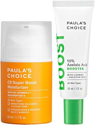 Picture of Paula's Choice 10% Azelaic Acid Booster & C5 Vitamin C Moisturizer | Fades Post-Acne Discoloration & Redness with Azelaic Acid and 5% Vitamin C, Fragrance-Free, Set of 2