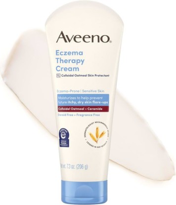 Picture of Aveeno Eczema Therapy Daily Moisturizing Body Cream for Sensitive Skin, Soothing Eczema Cream for Itchy & Dry Skin Relief, Colloidal Oatmeal & Ceramide, Steroid- & Fragrance-Free, 7.3 Oz GreenCircle Sustainable Energy Practices