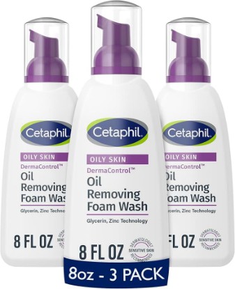 Picture of Cetaphil Pro Oil Removing Foaming Face Wash, Sensitive Skin, 8 fl oz, 3ct | Oily & Acne-Prone Skin, Fragrance-Free, Oil Control Foam Cleanser, Dermatologist Recommended, 3-Pack Value