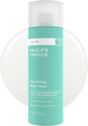 Picture of Paula's Choice Calm Nourishing Milky Toner for Sensitive Skin, 4 Fl Oz | Calms + Soothes Redness, Suitable for Rosacea-Prone & Eczema-Prone Skin, Fragrance-Free