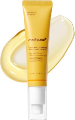 Picture of medicube Eye Serum with Kojic Acid Turmeric for All-Day Brightening | Refreshing Eye Gel Serum with Vitamin C, Retinol & Caffeine - Hydrating & Cooling Formula, Korean Skincare, 1.01 fl.oz