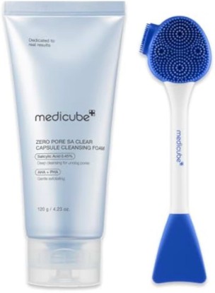Picture of medicube Zero Pore Capsule Cleanser & Multi Pore Brush For Deep Cleansing | Capsule Technology & Multi Pore Brush for Rich Foam, Deep Pore Cleansing & Smooth Skin, Korean Skincare