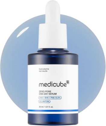 Picture of Medicube Zero Pore One-day Serum 1.01 fl.oz - Overnight Resurfacing Serum with Pore Tightening Complex - 15.2% AHA+BHA+PHA & 2% Niacinamide - 10.8% reduction in pore appearance after one day of use