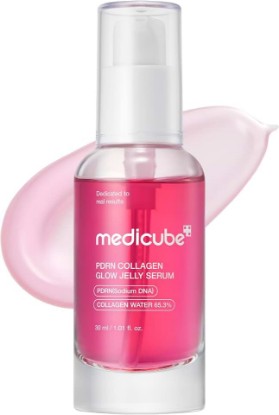 Picture of medicube PDRN Pink Collagen Glow Jelly Serum | Lightweight Water-Jelly For Plump & Supple Skin - Radiance & Elasticity Care, Korean Skin Care 1.01 fl.oz