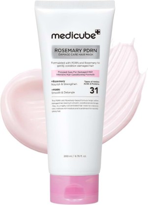 Picture of medicube Rosemary PDRN Deep Damage Care Hair Mask, 6.76 fl.oz | Intensive Bonding Care for Over-Damaged Hair - Liposome PDRN & 31 Proteins for Silky, Strong, Glossy Hair, Hair Care Product