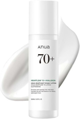 Picture of ANUA Heartleaf Daily Lotion, 6.76 fl.oz | Lightweight Face Moisturizer with Hyaluronic Acid, Gentle & Calming Face Cream for Soothing, Hydration, & Moisture Barrier