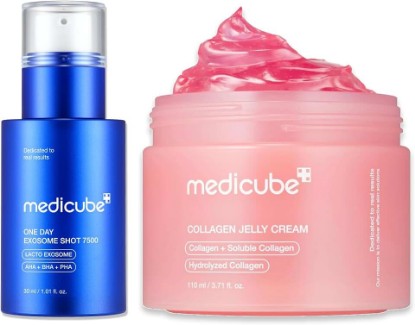 Picture of medicube Zero Exosome Shot 7,500 Spicule Serum & Collagen Jelly Cream 110ml | Exosome Shot 7500 PPM Spicule Serum with Collagen Jelly Cream for Pore Refining and Hydrating Glow Care, Korean Skincare