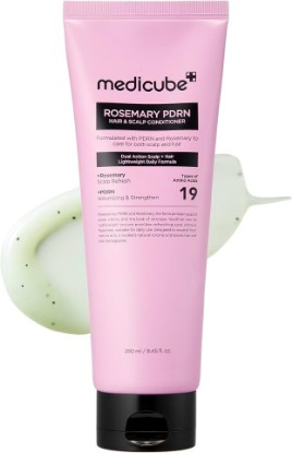 Picture of medicube Rosemary PDRN Scalp to Strand Thickening Conditioner, 8.45 fl.oz | Scalp & Hair Strengthening Conditioner for Fine, Dry Hair - Amino Acid for Strength & Softness, Hair Care Product