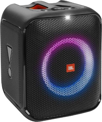 Picture of JBL Partybox Encore Essential: 100W Sound, Built-in Dynamic Light Show, and Splash Proof Design, Black | Amazing JBL Original Pro Sound, A light show that syncs to the beat, 6 Hours of play time, IPX4 splash proof, Wired mic input