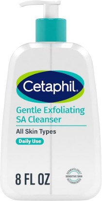 Picture of Cetaphil SA Gentle Exfoliating Face Wash, Salicylic Acid Cleanser, 8 fl oz | Foaming Face Wash, Salicylic Acid, Acne-Prone And Sensitive Skin, All Skin Types, Dermatologist Recommended, 8 Fl Oz Pump