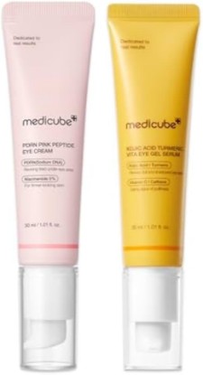 Picture of medicube Eye Jelly Serum & Cream Duo - Kojic Acid Eye Gel & PDRN Eye Serum | Brightening, Firmer-Looking Skin for Dull, Uneven Skin | Korean Skincare