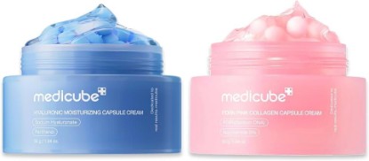 Picture of medicube Hydrating Glow Capsule Duo - Hyaluronic Acid & PDRN Capsule Cream | Powered by Hyaluronic Acid & Salmon DNA PDRN for Plump, Firm & Long-Lasting Hydration, Korean Skincare