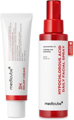 Picture of medicube Calming Duo - 3H Daily Relief Cream & Power Soothing Spray | Hypochlorous Acid, Centella & Panthenol for Daily Calming, Skin Moisture Barrier Support & Hydration, Korean Skincare