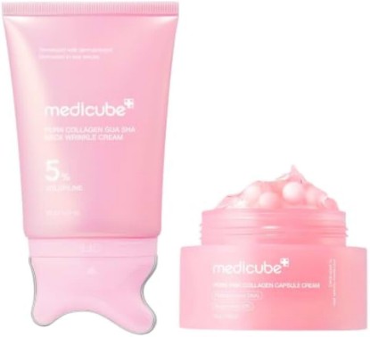 Picture of medicube PDRN Face & Neck Firming Duo: Gua Sha Cream and Capsule Cream