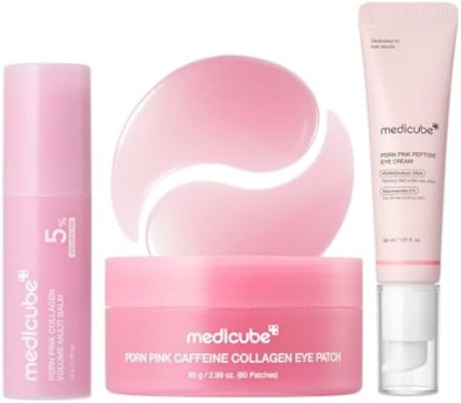 Picture of medicube PDRN Bounce & Glow Trio: Volume Multi Balm Stick, Eye Cream, Eye Patch for Puffiness, Lines & Plump-Looking Glow | Korean Skincare, Skincare Set, Gifts for Women