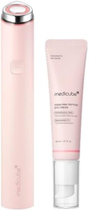 Picture of medicube Pink Eye Firming Device & Skincare Set: Mini Booster Pro Plus Pink and PDRN Eye Cream | Smooth, Firm & Radiant Under Eyes | Korean Skincare Set