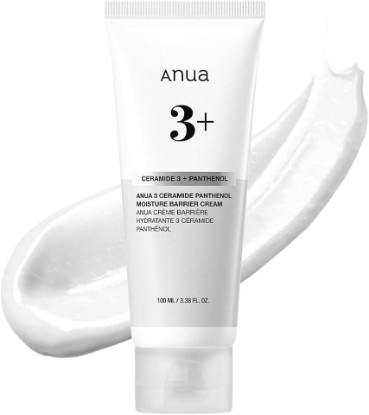 Picture of ANUA 3 Ceramide Panthenol Moisture Barrier Cream, 3.38 fl oz | Hydrating Daily Face Moisturizer for All Skin Types, Soothing, Non Comedogenic, with Centella for Skin Barrier
