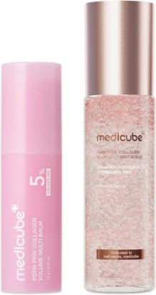 Picture of medicube PDRN On-the-Go Glow Duo - Volume Multi Balm & Jelly Mist Serum | Volufiline, NAD, Collagen for Glass Glow, Firming & Touch-Up Care Anytime Anywhere, Gifts for Women, Korean Skincare