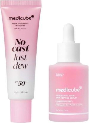 Picture of medicube PDRN Hydration & UV Dew Duo: PDRN Sun Serum & Light PDRN Serum