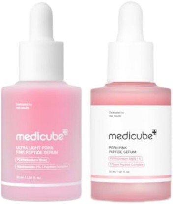 Picture of medicube DAY & NIGHT Salmon PDRN Serum Duo: Ultra-Light and Pink Peptide PDRN Serum | Lightweight Daily & Nourishing Night Care, Korean Skincare
