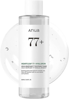 Picture of ANUA Heartleaf 77 Soothing Toner, 8.45 fl.oz | Moisturizing & Calming Facial Toner for Glass Skin, Hyaluronic Acid, Lightweight Hydration for Sensitive Skin, Redness Relief