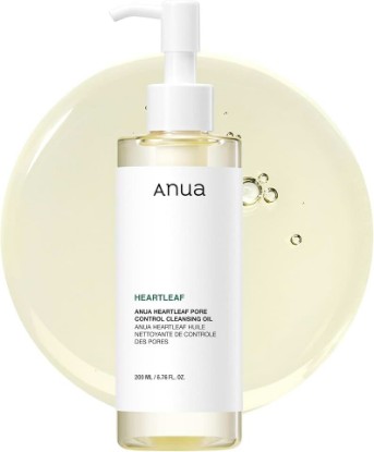 Picture of ANUA Heartleaf Pore Control Cleansing Oil, Korean Skincare, 6.76 fl.oz | Pore Cleanser, Sebum Care, Gentle Melting Oil Cleanser for Face, Safe For All Skin Type, Daily Hydrating Makeup Remover