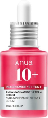 Picture of ANUA Niacinamide 10 + TXA 4 Serum, Korean Skincare, 1.01 fl.oz | Dark Spot Care, Hyaluronic Acid, Tranexamic Acid, Lightweight & Hydrating All-in-One Daily Facial Serum for Glass Skin