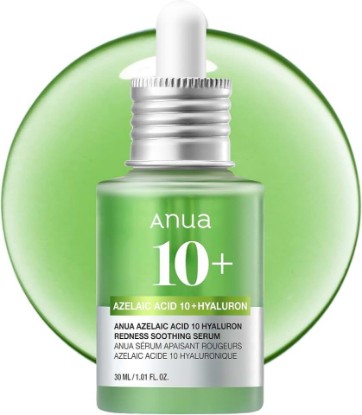 Picture of ANUA Azelaic Acid 10 Hyaluron Redness Soothing Serum, 1.01 fl oz | Facial Serum for Blemish-Prone & Oily-Prone Skin, Lightweight & Hydrating Blemish Care, Hyaluronic Acid, Korean Skincare