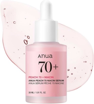 Picture of ANUA Peach 70 Niacinamide Serum, 1.01 fl.oz | Daily Glow Serum For Face, Skin Tone & Dullness Care with Vitamin B12, Lightweight, Hydrating For Glass Skin Effect