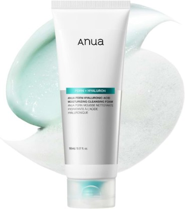 Picture of ANUA PDRN Hyaluronic Acid Moisturizing Cleansing Foam, 5.07 fl oz | Daily Gentle Face Wash for Dry Skin, Salmon DNA Hydrating & Soft Facial Cleanser, Barrier Repair & Glow Glass Skin
