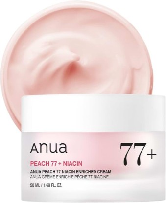 Picture of ANUA Peach Niacinamide Cream, 1.69 fl.oz | Hydrating Face Moisturizer with Collagen, Vitamin B12, Ceramide & Panthenol, Barrier Repair for Dry Skin, Glowing Glass Skin