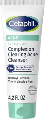 Picture of Cetaphil Gentle Clear BPO Acne Face Wash, Soothing, Sensitive Skin, 4.2 fl oz