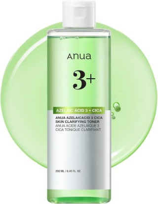 Picture of ANUA Azelaic Acid 3 CICA Clarifying Toner, 8.45 fl.oz | Daily Exfoliating Facial product with Salicylic, for Soothing & Skin Clarity, Sebum & Spot Care, Suitable for Sensitive Skin