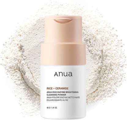 Picture of ANUA Rice Enzyme Brightening Cleansing Powder, 1.41 fl.oz | Exfoliating Powder-to-Foam Cleanser, Smooth Texture & Clarity, Hydrating & Gentle Formula, Korean Skincare