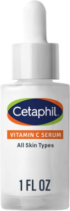 Picture of Cetaphil Vitamin C Serum for Dark Spots, Niacinamide, Fragrance Free, 1oz | Reduces Dark Spots, Niacinamide For Uneven Skin Tone, Fragrance Free, Sensitive Skin Safe, Dermatologist Tested
