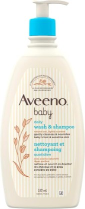 Picture of Aveeno Baby Daily Moisture Wash & Shampoo, Tear-Free, 18 fl. oz ECOLOGO