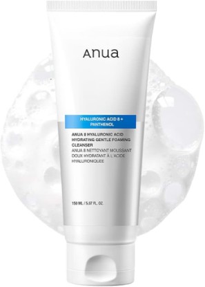 Picture of ANUA Hydrating Gentle Foaming Cleanser, 5.07 fl.oz | Daily Face Wash, Hyaluronic Acid, Zinc, Panthenol, for Dry & Sensitive Skin, Sebum Balance Facial Cleanser, Korean Skincare