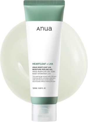 Picture of ANUA Heartleaf LHA Moisture Peeling Gel, 4.05 fl oz | Gentle Exfoliation, Hydrating Facial Peel, Pore Care, Dead Skin Removal, Natural Cellulose, Soothing & Exfoliating
