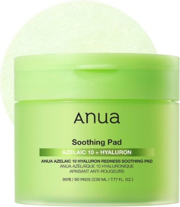Picture of ANUA Azelaic Acid 10 Hyaluronic Acid Soothing Toner Pads, 90 Pads | Hydrating Facial Toner Pads for Redness, Pore & Blemish Care, Quick & Easy Stretchable Formula, Korean Skincare