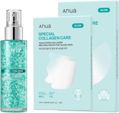 Picture of ANUA PDRN Collagen Plumping & Firming Care Set | PDRN Salmon DNA Glow Serum Spray, Collagen Patch Neck & Facial Fine Line, Face Mist, Perfect Home Care, Korean Skincare Set