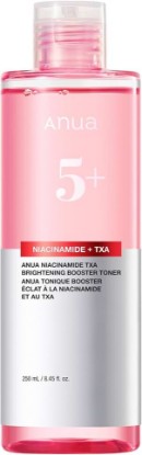 Picture of ANUA Niacinamide Tranexamic Acid Brightening Booster Toner, 8.45 fl oz | Lightweight Pink Essence Toner for Dark Spot Care, Glow & Skin Clarity, Korean Skincare