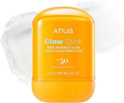 Picture of ANUA Invisible Glow Sun Stick, 0.61 oz | SPF 50, Broad Spectrum UV Protection, Lightweight Sheer Finish, No White Cast, Easy Reapplication, Kpop Demon Hunters