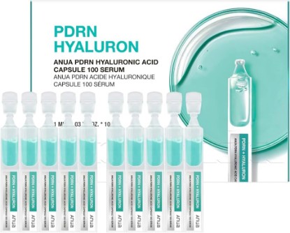 Picture of ANUA PDRN Hyaluronic Acid Capsule 100 Serum, 0.33 fl.oz | Radiant Face Salmon DNA, Hyaluronic Acid, Hydration, Moisture Plumping Effect, Lightweight, Glass Skin, Korean Skincare