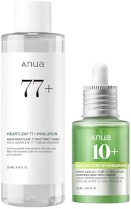 Picture of ANUA Gentle Soothing Starter Duo | Azelaic Acid & Heartleaf 77 Soothing Toner, Hydrating, Calming Care for Sensitive Skin, Vegan, Korean Skincare