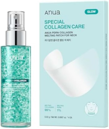 Picture of ANUA PDRN Special Neck Routine Set | Glow Spray Serum & Collagen Patch For Neck Line, Blue Capsule Mist with Salmon DNA, Multi-Zone Care, Korean Skincare Set