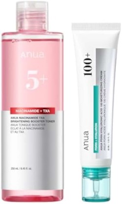 Picture of ANUA Anti-Aging Hydration Duo | PDRN Hyaluronic Acid Moisturizing Cream & Niacinamide TXA Toner, Non-Greasy & Hydrating Moisturizer, Korean Skincare