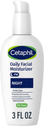 Picture of Cetaphil Night Cream Face Moisturizer, Hyaluronic Acid, All Skin, 3oz | Hydrating night cream, lightweight, non-comedogenic, sensitive skin, dermatologist recommended, hyaluronic acid, for all skin