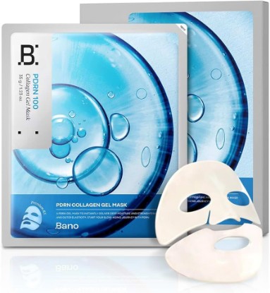Picture of Bano PDRN Collagen Gel Mask | Collagen Overnight Face Masks | 4EA | Korean Skin Care Biome | PDRN for Skin Elasticity & Barrier Repair | Hydrogel Mask | Fragrance-Free | Hydrating Face Mask