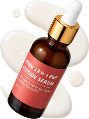 Picture of Salmon DNA PDRN 120,000 ppm EGF Peptide Microneedling Serum w/Volufiline, Phyto PDRN 12%, Growth Factor - Anti-Aging Face Serum with Niacinamide, Hyaluronic Acid 1 Fl Oz Korean Skincare